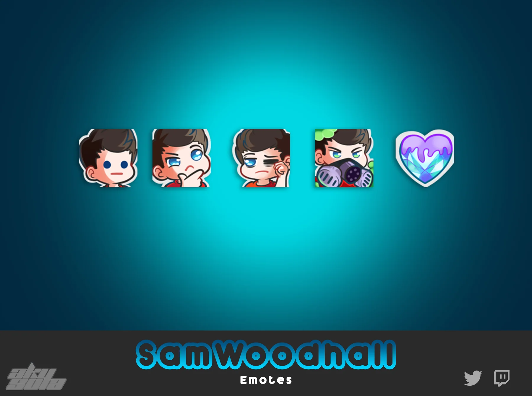 Second SamWoodhall emote collection featuring new character reactions