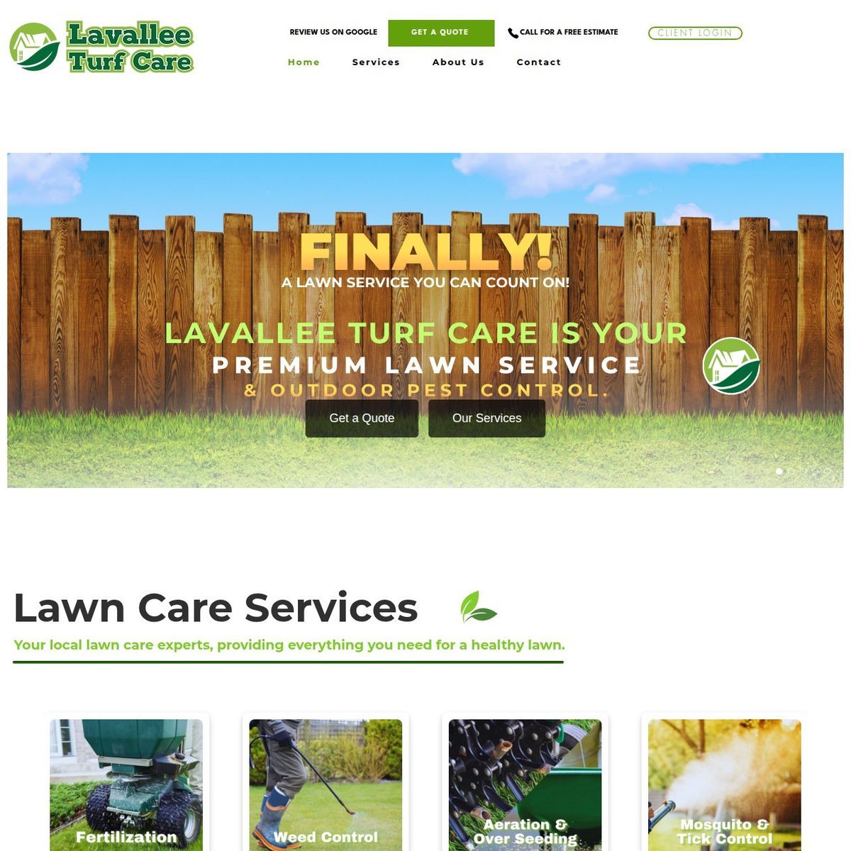 Lavallee Turf Care Website