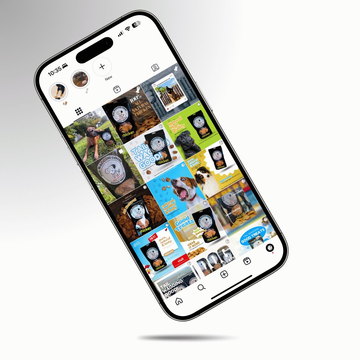 Tail Wagging Good Treats social media — Instagram feed